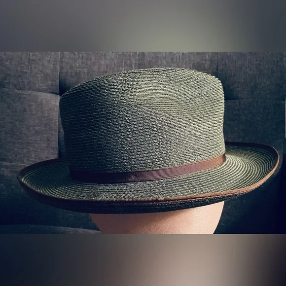 NWOB Stetson STRATOLINER Green Hemp Fedora - Picture 4 of 13